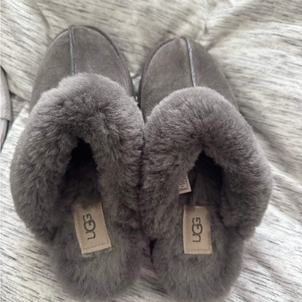 UGG Gray Shearling Slippers